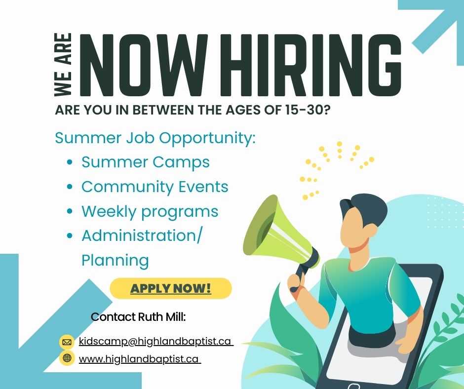 Now hiring for Summer Job Opportunity
